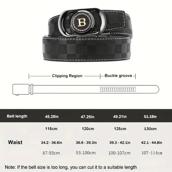 The Checkerboard Leather Belt: A Stylish and Practical Accessory for Men - Picture 6 of 7